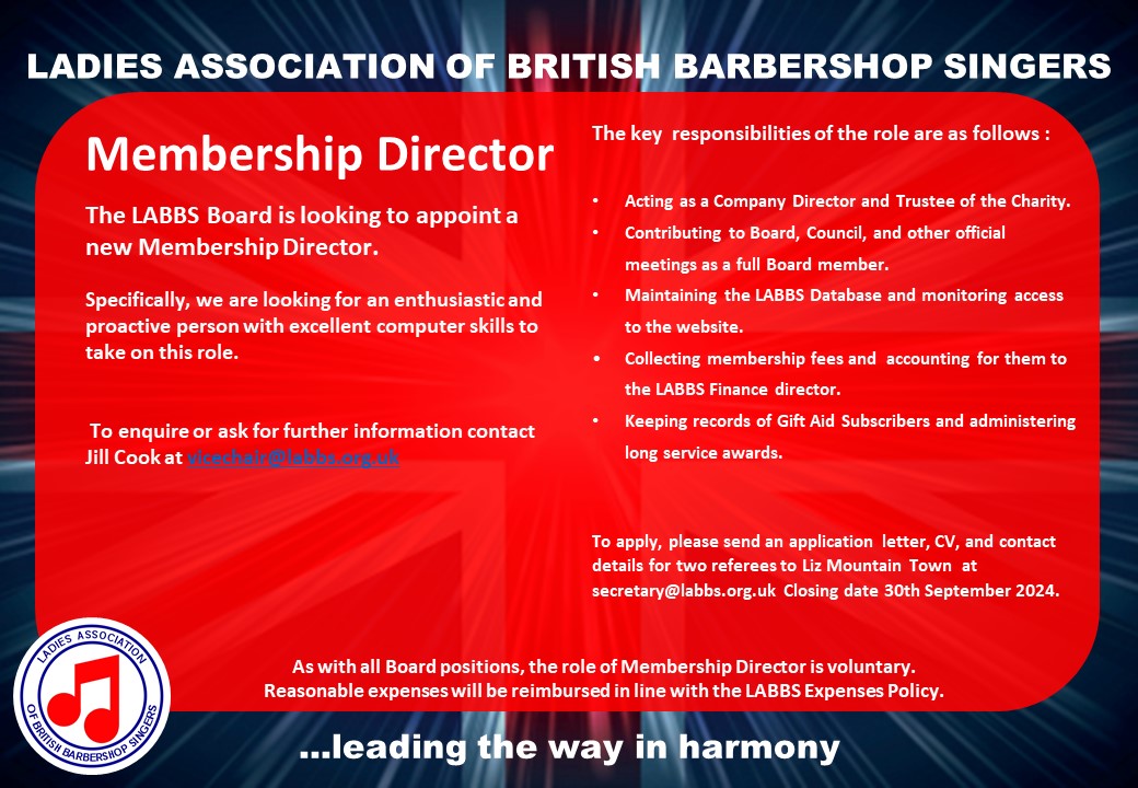 Membership Director Vacancy Advert